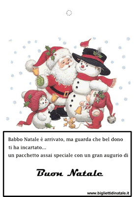 Biglietto di Babbo Natale