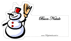 Biglietti di Natale: pupazzo di neve