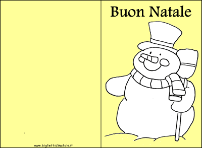 Biglietti di Natale fai da te pupazzo di Neve